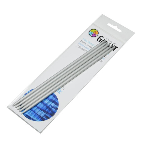 Pletací jehlice ponožkové - aluminiové - 20cm - 5,00mm - 5ks/sáček