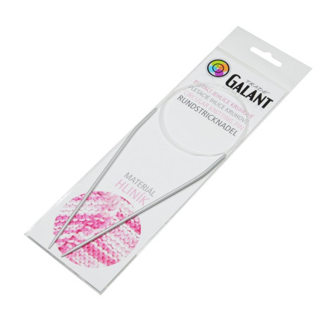 Pletací jehlice kruhové (kruhová) - aluminiové - 60cm - 2,50mm - 1ks/sáček