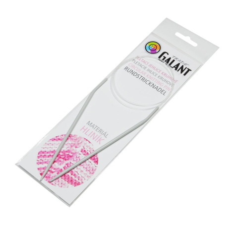 Pletací jehlice kruhové (kruhová) - aluminiové - 60cm - 3,50mm - 1ks/sáček