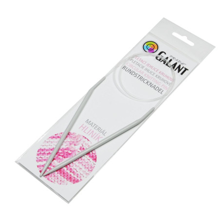 Pletací jehlice kruhové (kruhová) - aluminiové - 100cm - 4,50mm - 1ks/sáček