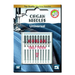 Machine Needles ORGAN UNIVERSAL 130/705H - 100 - 10pcs/plastic box/card