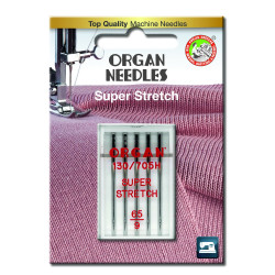 Strojové jehly ORGAN SUPER STRETCH 130/705H - 65 - 5ks/plastová krabička/karta