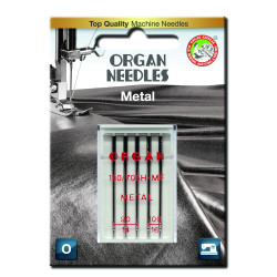 Strojové jehly ORGAN METAL 130/705H - ASORT - 5ks/plastová krabička/karta (90:3, 100:2ks)