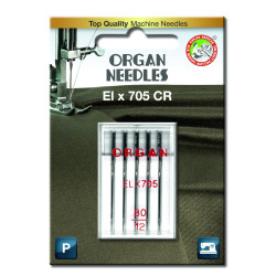 Machine Needles ORGAN EL x 705 Chromium - 80 - 5pcs/plastic box/card