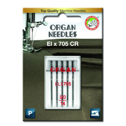 Strojové jehly ORGAN EL x 705 Chromium - 90 - 5ks/plastová krabička/karta