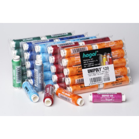 Polyester threads UNIPOLY 120 (TEX14x2) - 100m/spool