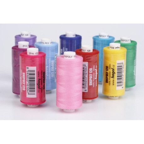 Polyester threads UNIPOLY 120 (TEX14x2) - 500m/spool