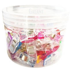 Plastic Clips - assorted colours - 50pcs/plastic box