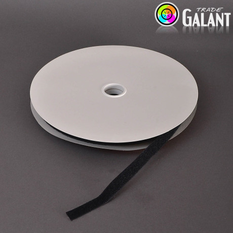 Suchý zip 16mm - barva: 170 (černá) - smyčka - 25m/kolo