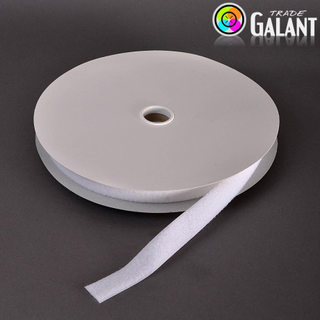 Suchý zip 25mm - barva: 990 (bílá) - smyčka - 25m/kolo