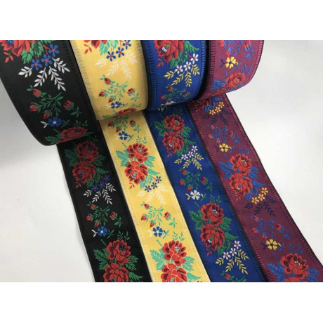 Embroidered ribbon (161 603 557), 55mm, 25m/bunch