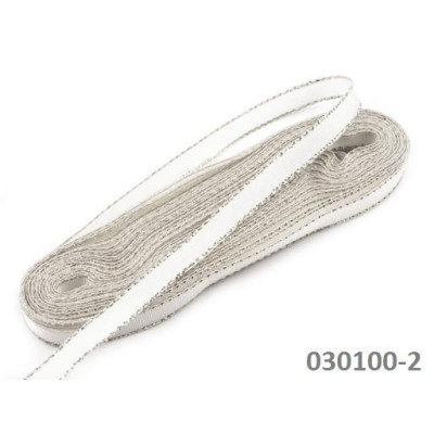 Taffeta Ribbon with Lurex (117 240 061-2) 6mm - 10m/bunch