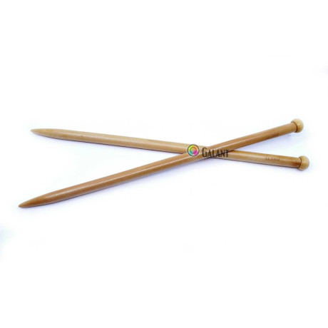 Woodden Knitting needles - straight 40cm - 14,00mm - 1pair/polybag