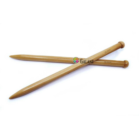 Woodden Knitting needles - straight 40cm - 20,00mm - 1pair/polybag