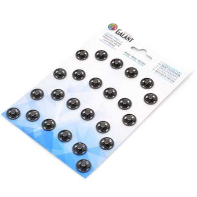 Stiskací knoflíky mosazné 15mm - 24ks/karta - 6karet/krabice (1grs.)