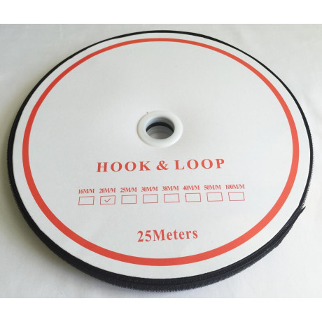 Suchý zip Economy - barva: 170 (černá) - pouze Háček 20mm - 25m/cívka