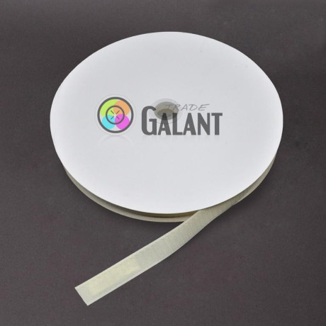 Suchý zip 20mm - barva: 010 (slonovinová) - háček - 25m/kolo