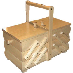 Wooden Folding Sewing Box (small) - c. light - 1pcs