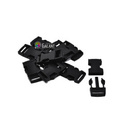 Side Release Buckles with Strap Adjuster 20mm - c. black - 1pcs