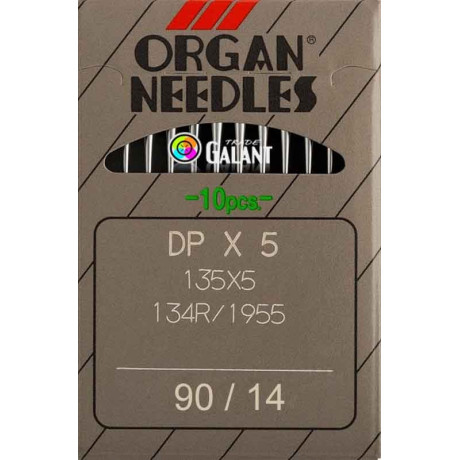 Industrial Machine Needles ORGAN DPx5 - 90/14 - 10pcs/card