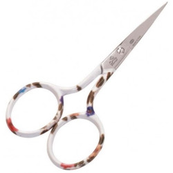 Sewing shears RAINBOW - white with aster - 9cm