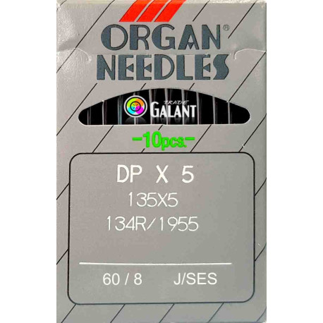 Industrial Machine Needles ORGAN DPx5 SES - 60/8 - 10pcs/card