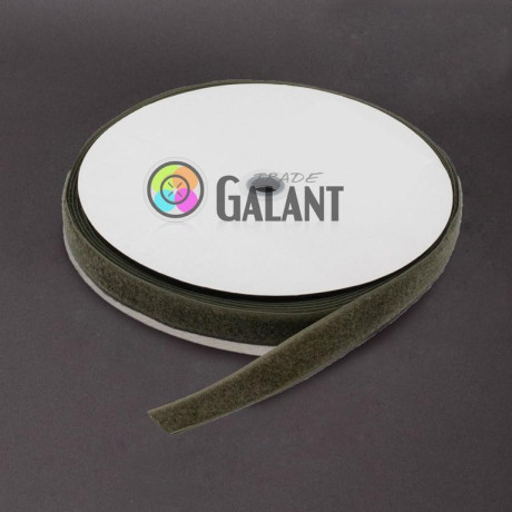 Suchý zip 25mm - barva: 140 (olivová) - smyčka - 25m/kolo