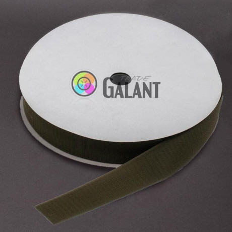 Suchý zip 38mm - barva: 140 (olivová) - háček - 25m/kolo