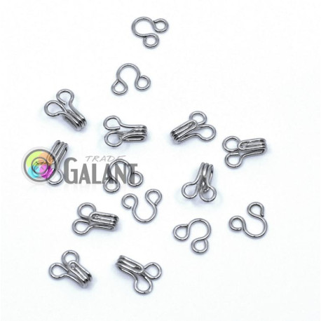 Hooks and Eyes 1 (8,5/7mm) - nickel plated - 1000pairs/box