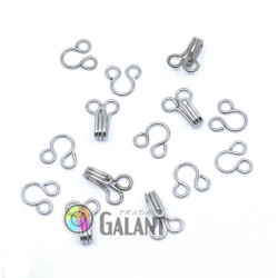 Hooks and Eyes 2 (10/8mm) - nickel plated - 1000pairs/box