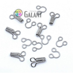 Hooks and Eyes 3 (11/8,2mm) - nickel plated - 1000pairs/box