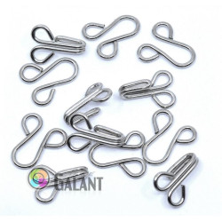 Hooks and Eyes 9 (16/16mm) - nickel plated - 500pairs/box