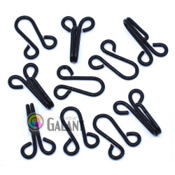 Hooks and Eyes 10 (20/18mm) - black - 500pairs/box