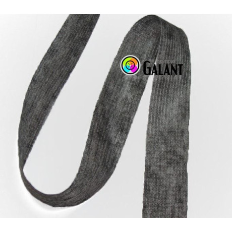 Vlizelín zažehlovací - tmavě šedý - pásek 30mm/100m