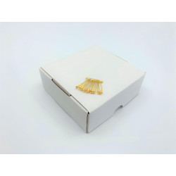 Špendlíky zavírací mosazné PREMIUM - 19x0,65mm  - 1728ks/krabička (sypané)