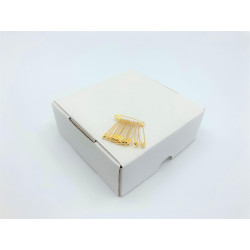 Špendlíky zavírací mosazné PREMIUM - 19x0,65mm  - 1728ks/krabička (sypané)