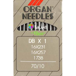 Jehly strojové průmyslové ORGAN DBx1 - 70/10 - 10ks/karta