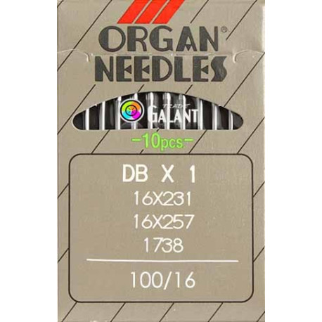 ORGAN NEEDLES Sharp 100 Pack Regular Point Industrial Machine Needles DBx1,  16x231, 16x257, 1738 - Performance Screen Supply