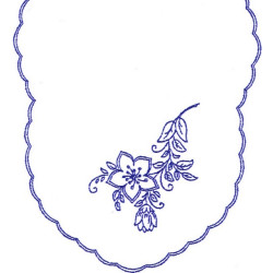 Pre-printed Cotton Tablecloth 90x50cm - K122 - 1pcs