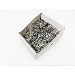 Špendlíky zavírací ocelové PREMIUM - 46x1,00mm - niklované -  432ks/krabička (11/12 - svazkované - 36svazků/krabička)