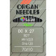 Jehly strojové průmyslové ORGAN DCx27 (B27) - 070/10 - 10ks/karta
