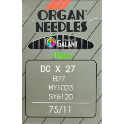 Jehly strojové průmyslové ORGAN DCx27 (B27) - 075/11 - 10ks/karta