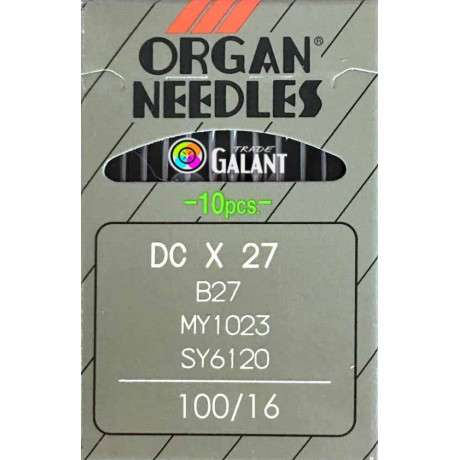 Industrial Machine Needles ORGAN DCx27 (B27) - 100/16 - 10pcs/card