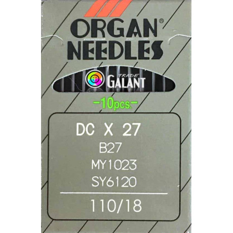 Industrial Machine Needles ORGAN DCx27 (B27) - 110/18 - 10pcs/card