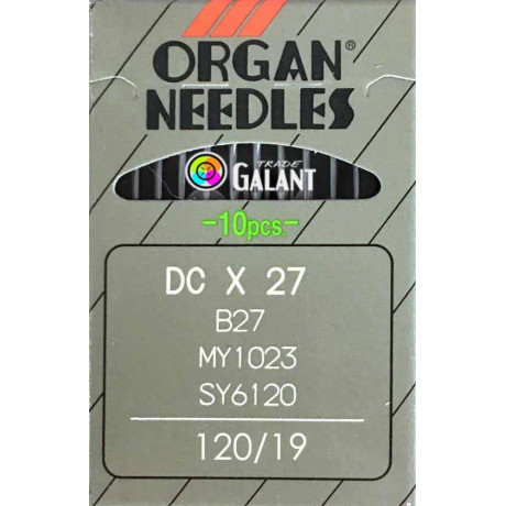 Industrial Machine Needles ORGAN DCx27 (B27) - 120/19 - 10pcs/card