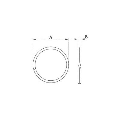 Key rings welded 40615/12 nickel - 1000pcs/box