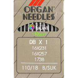 Industrial Machine Needles ORGAN DBx1 SUK - 110/18- 10pcs/card