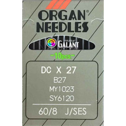 Industrial Machine Needles ORGAN DCx27 SES (B27 SES) - 060/8 - 10pcs/card