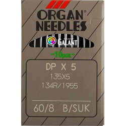 Jehly strojové průmyslové ORGAN DPx5 SUK - 60/8 - 10ks/karta