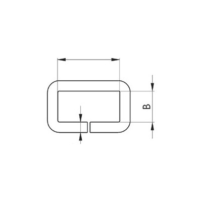 Saddlery loops 30 - 4501501 - (welded) - nickel plated - 1000pcs/box